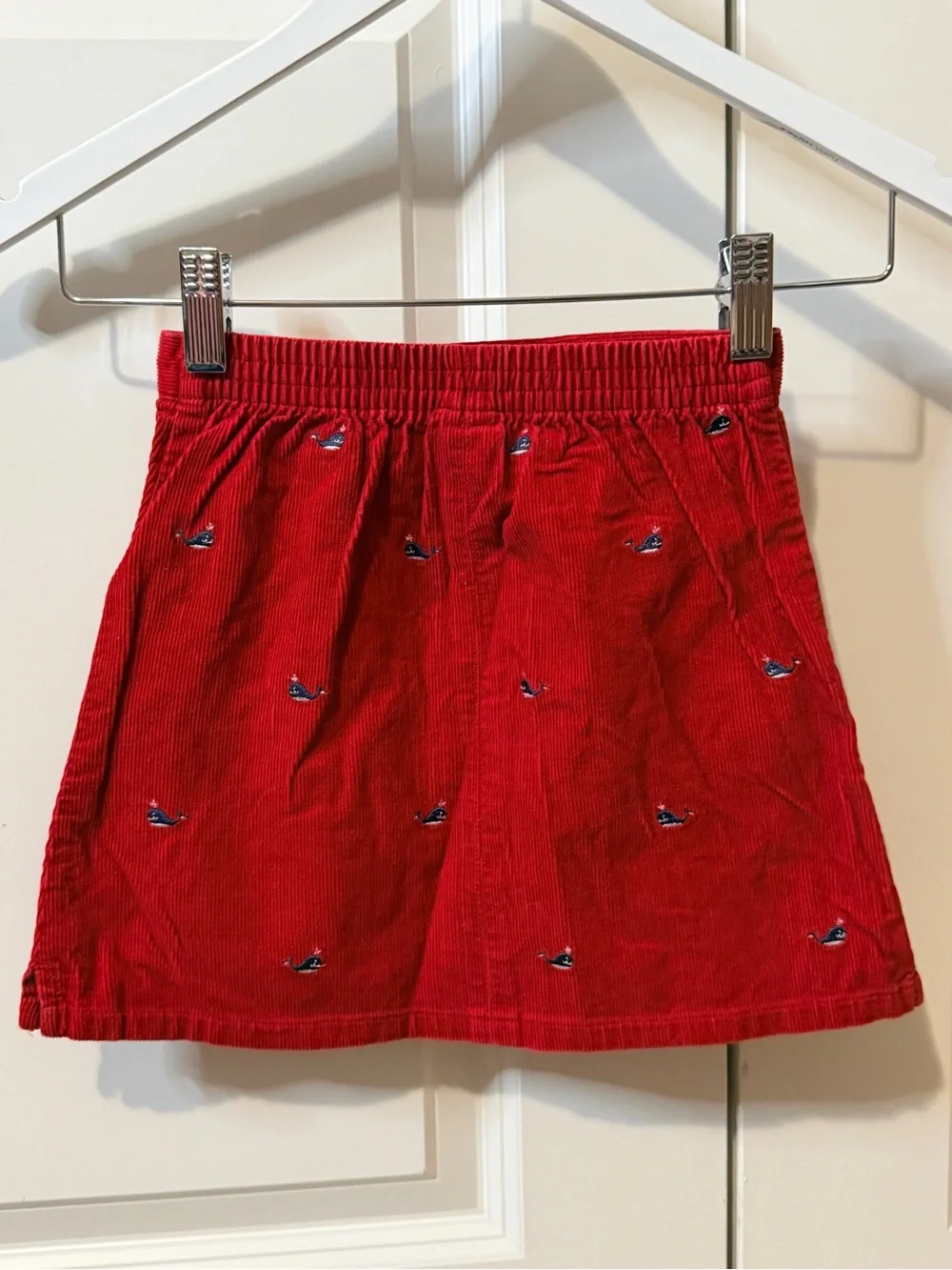 Gymboree Whale Watching vintage red Corduroy skirt